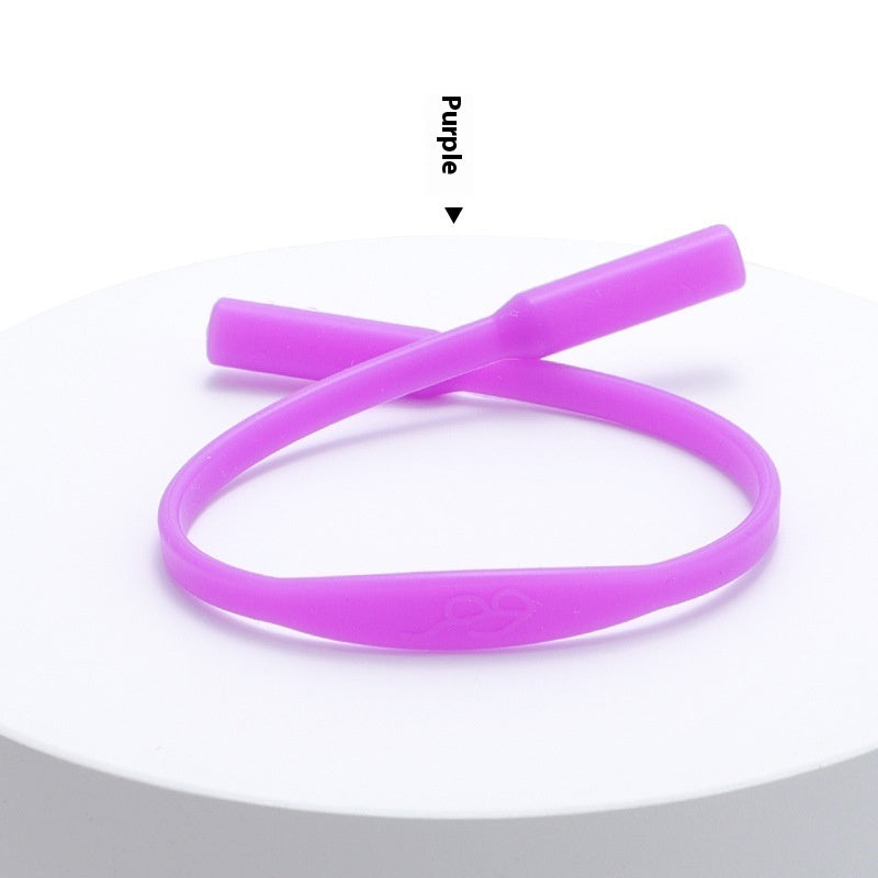 Solid Color Simple Silicone Glasses Non-slip Rope Glasses Strap
