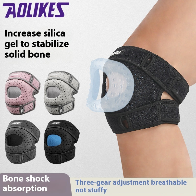 Adjustable Pressure Shock Absorption Running Cycling Double Straps Sports Kneecaps