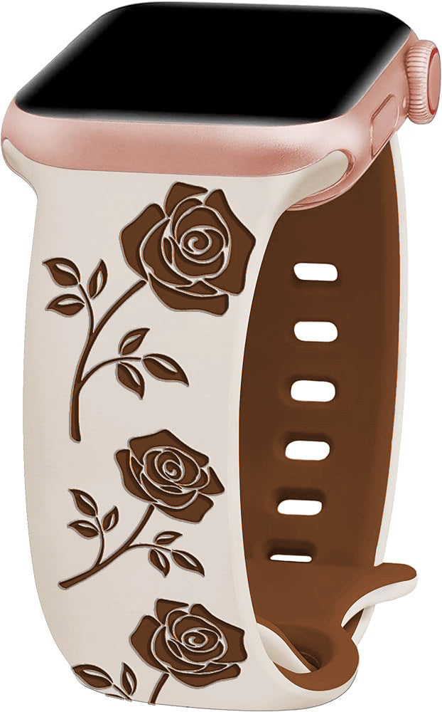 Laser Carving Embossed Castle Paradise Paisley Strap