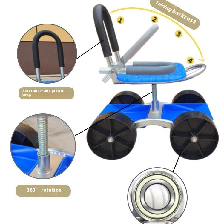 Planting Pruning Rotating Mobile Lifting Folding Stool