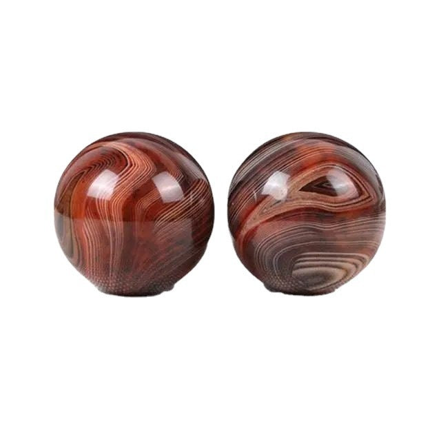 Sardonyx Agate Fitness Ball Riverstones Agate Rough Stone