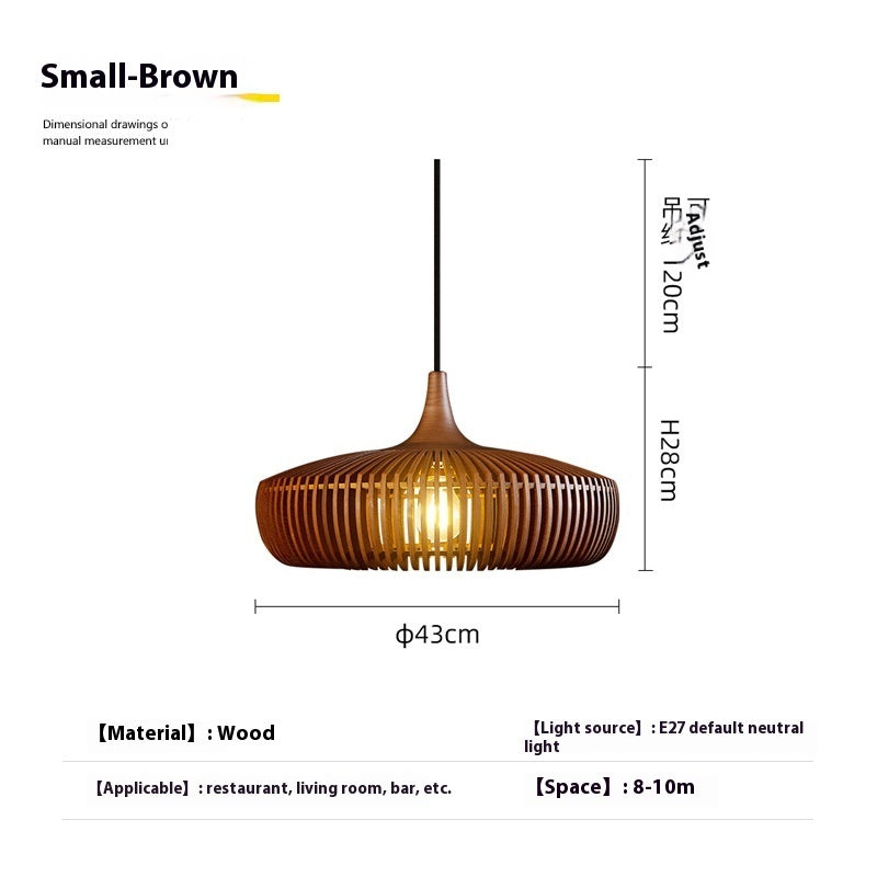 Bedroom Living Room Lantern Woodcraft Ceiling Lamp