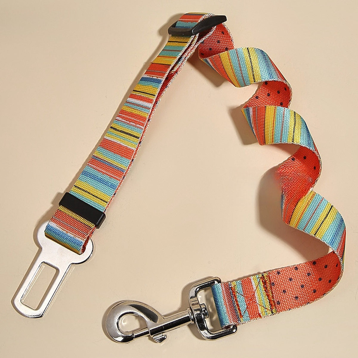 New Printed Pet Car Seat Belt Dog Hand Holding Rope Nylon Car Pet Supplies
