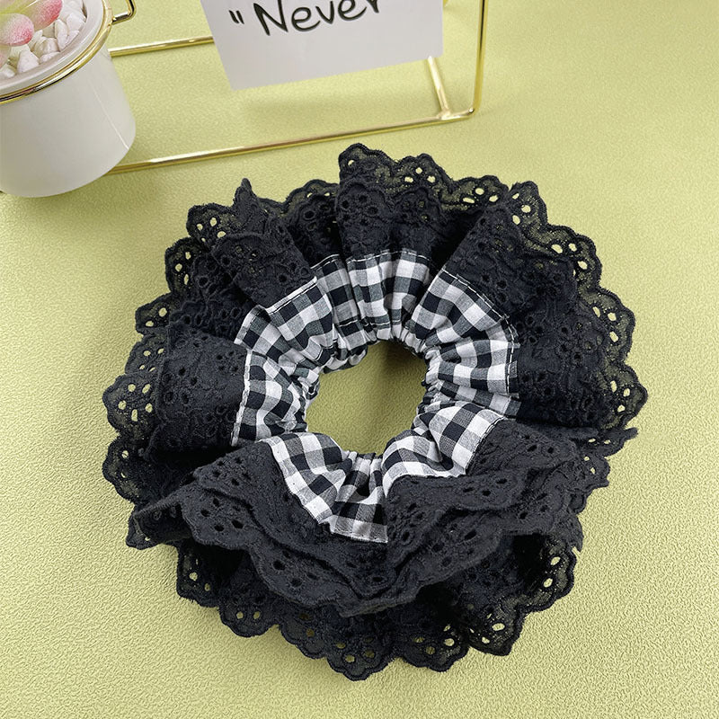Lace Handmade French Hollow Cotton Personality Trendy Hair Ring