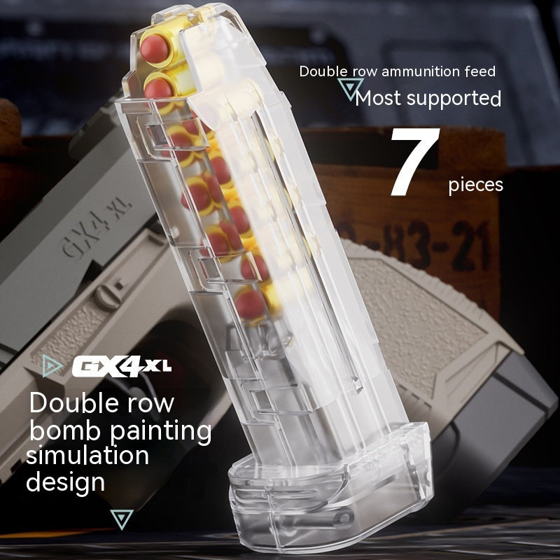 Pocket Continuous Hair Baby GX4 Throw Shell Soft Bullet Gun Launch Toy