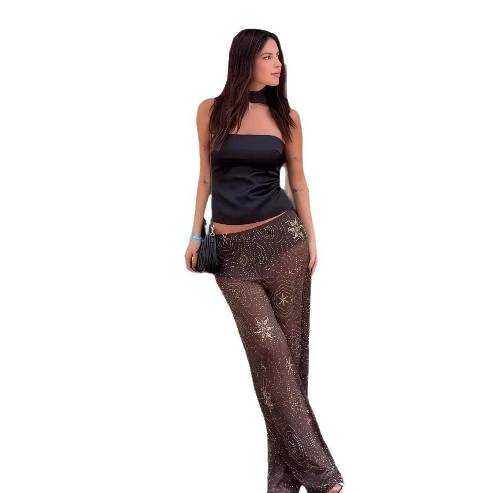 Fashion Women's All-matching Elastic Waistband Trousers