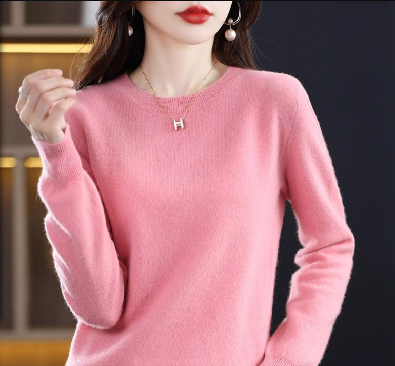 Fashion Autumn Undershirt Women's Long Wool