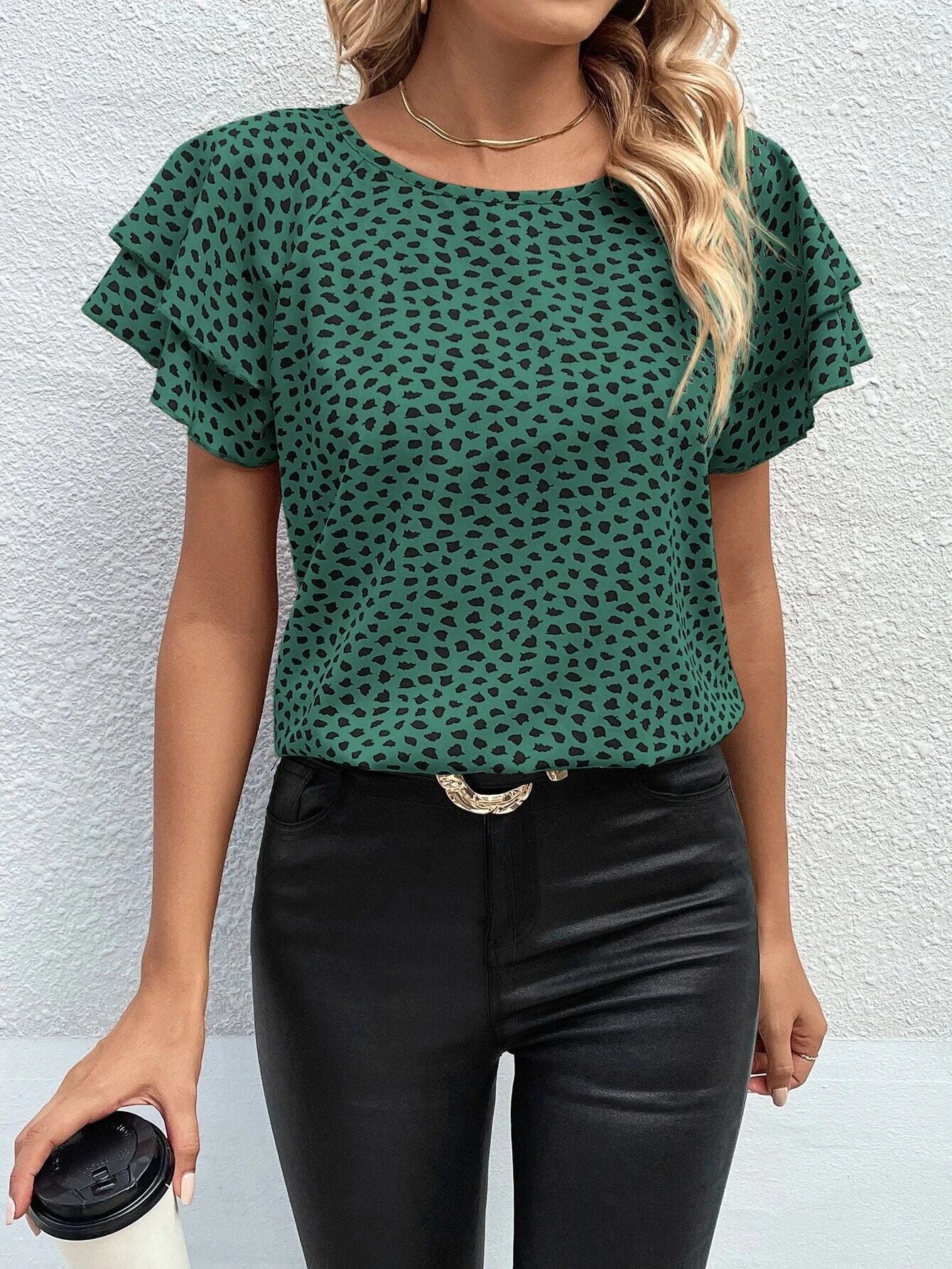 Spring And Summer New Fashion Print Top