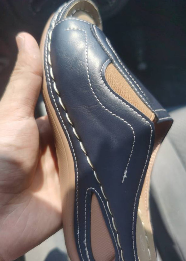 Open Toed Sloping Heel With Elastic And Tight Sole