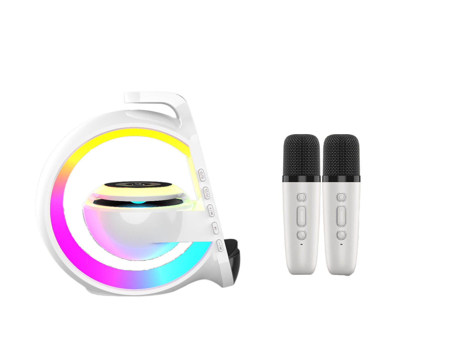 Bluetooth Speaker with Wireless Charger and Alarm Clock