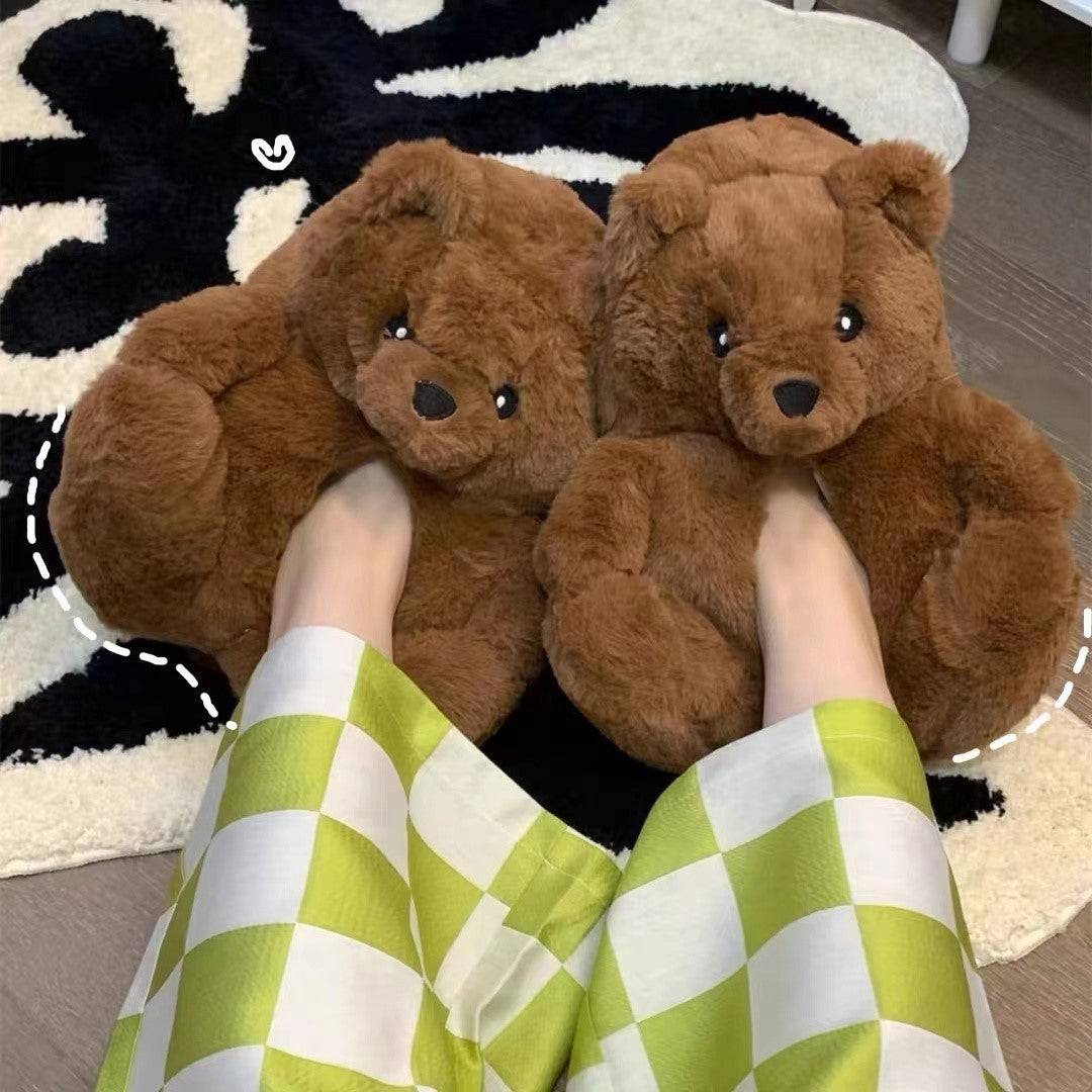 Indoor Cartoon Extra Thick Non-slip Animal Cotton Slippers