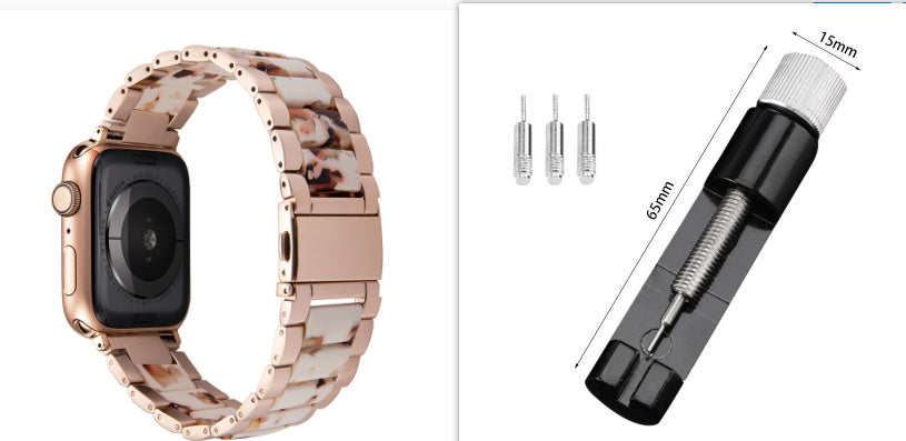 Resin Strap Stainless Steel Three Bead Replacement