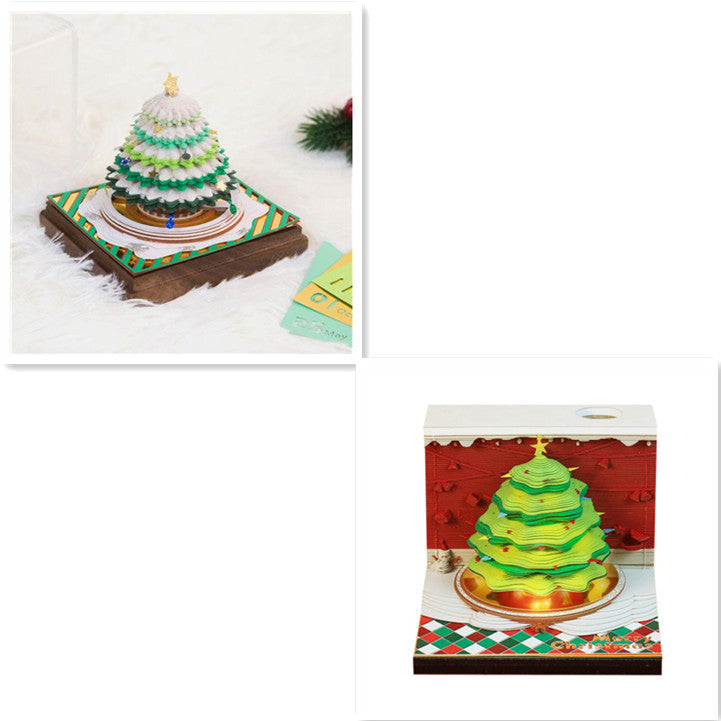 Creative Gift Paper Carved Model 3D Memo