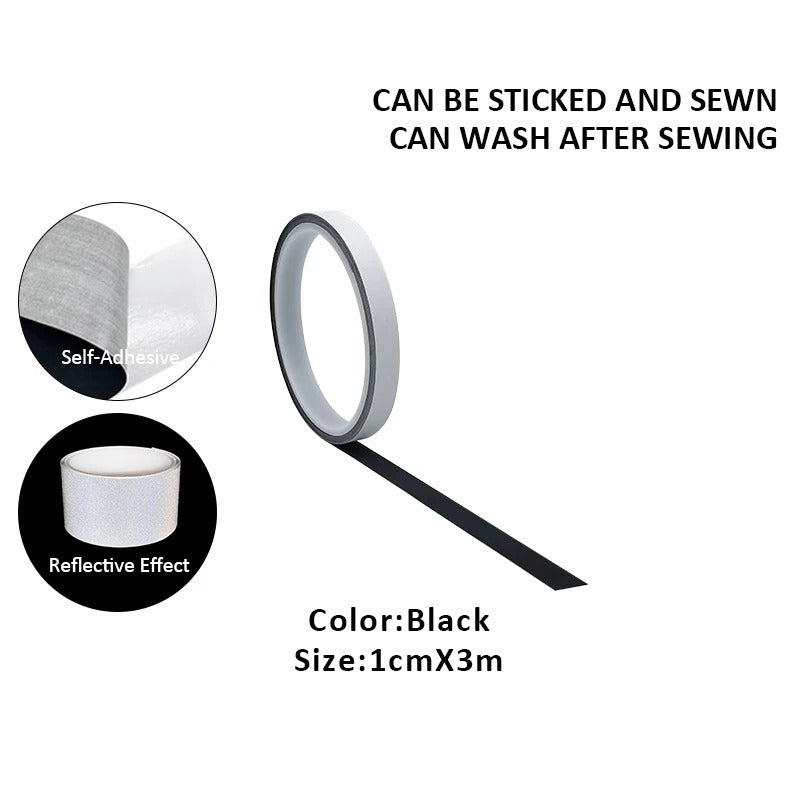 Super Bright Reflective Sticker Black Self-adhesive