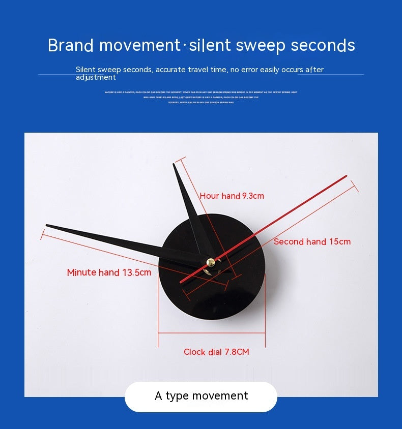 Acrylic Luminous Wall Clock Punch-free Wall Sticker