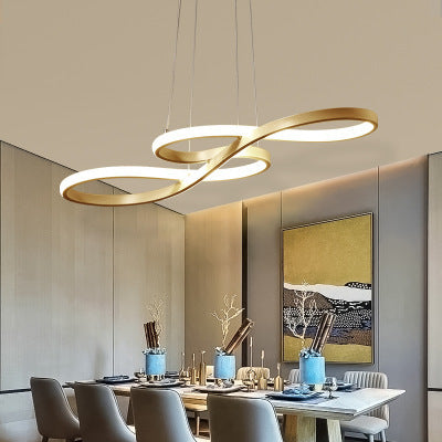 Led Dining Room Chandelier Simple And Modern Furnishings Chandelier Creative Personalized Fashion Living Room Chandelier Artistic Lamp