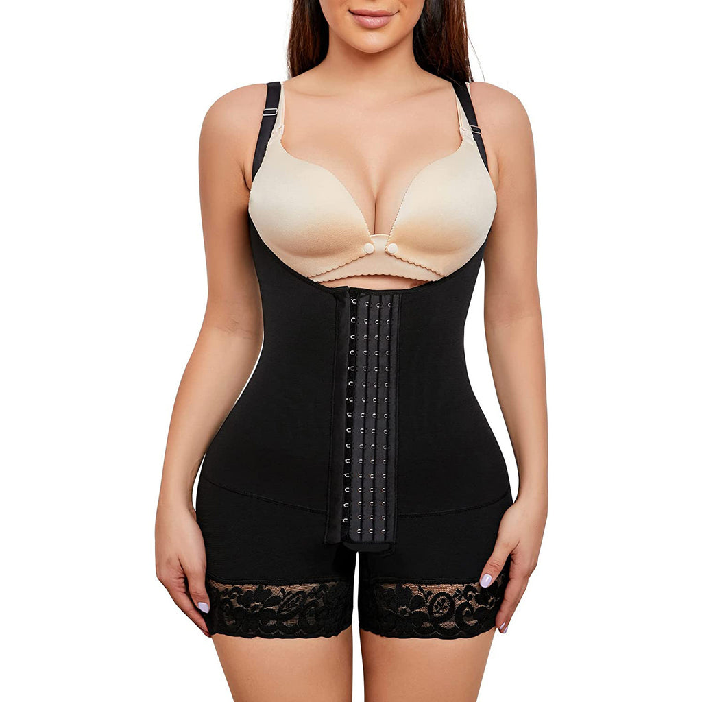 7206 Four-breasted Mesh Tummy Control Body Suit