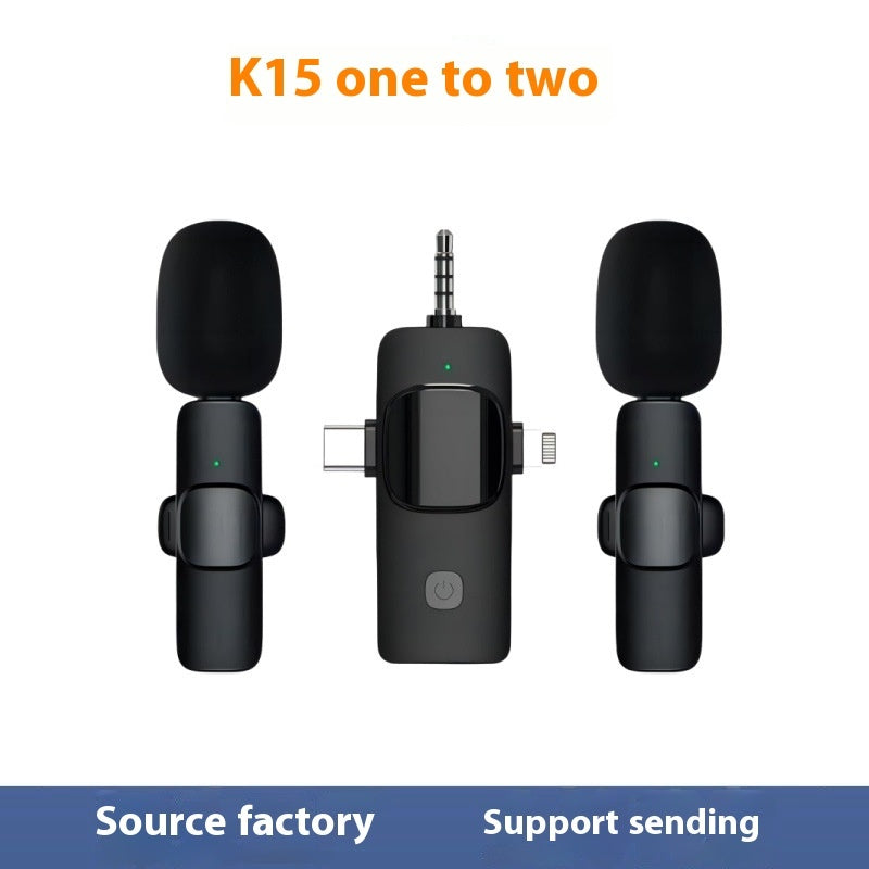 Wireless Collar Clip Microphone Three-in-one Three Connector Mini Microphone 35 Hole