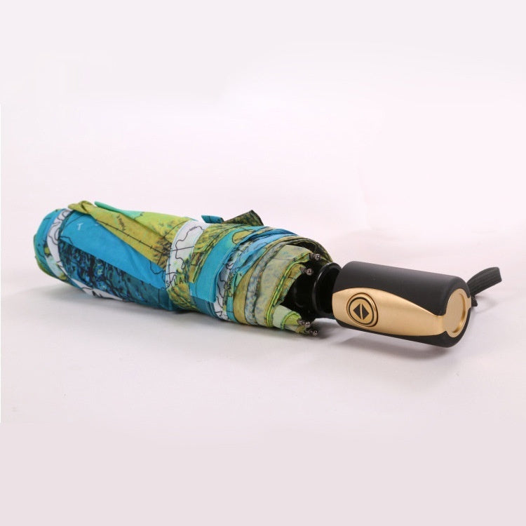 Automatic Folding Map Creative Umbrella