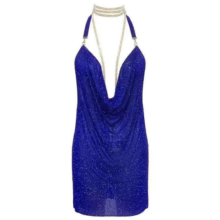 Women's Rhinestone Panel Costume Dress