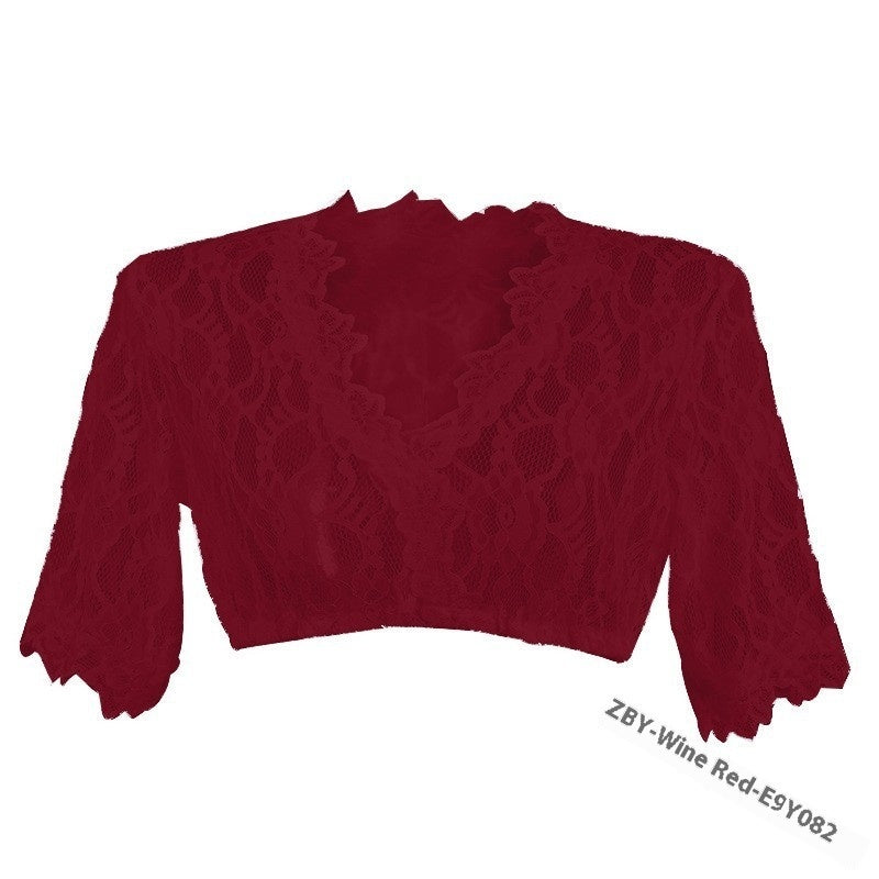 Underwear plus size women's lace mesh vest