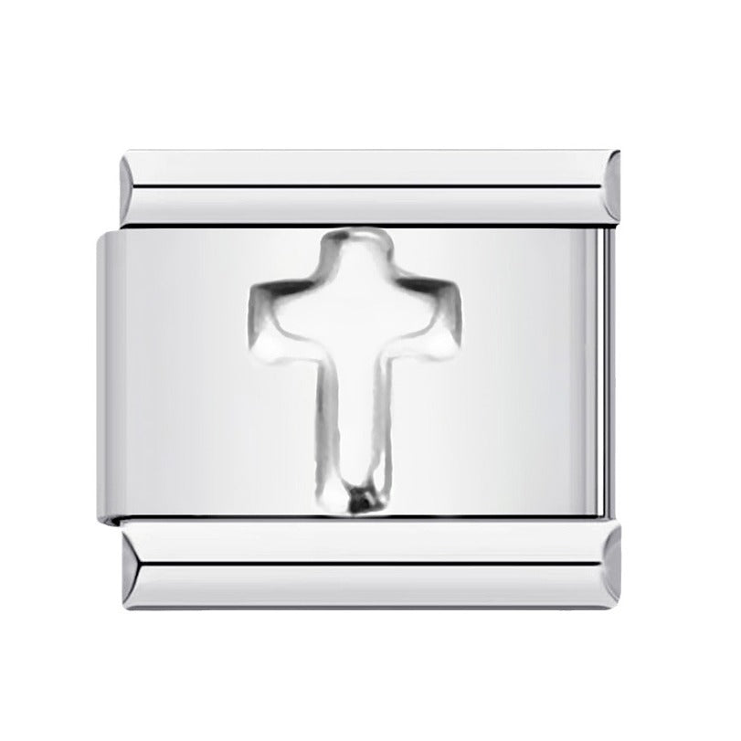 DIY Italian Module Bracelet Titanium Steel Gold Plated