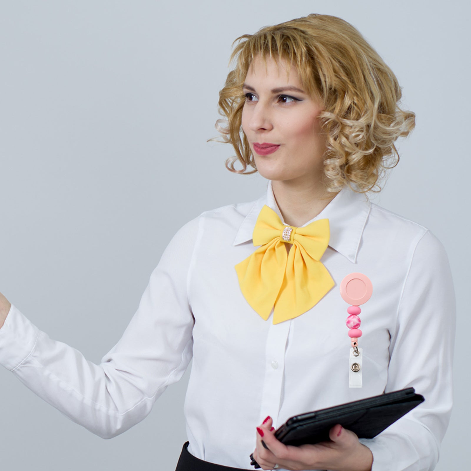 Badge Student ID Card Badge Silicone Bead Keychain