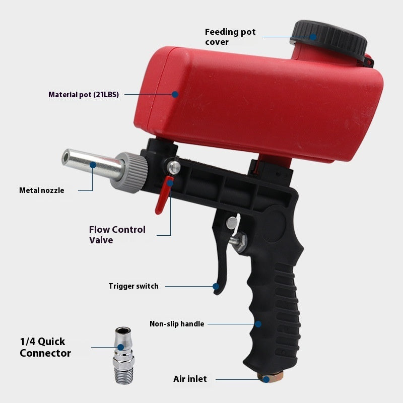 Portable Pneumatic Sand-blasting Gun Small Handheld