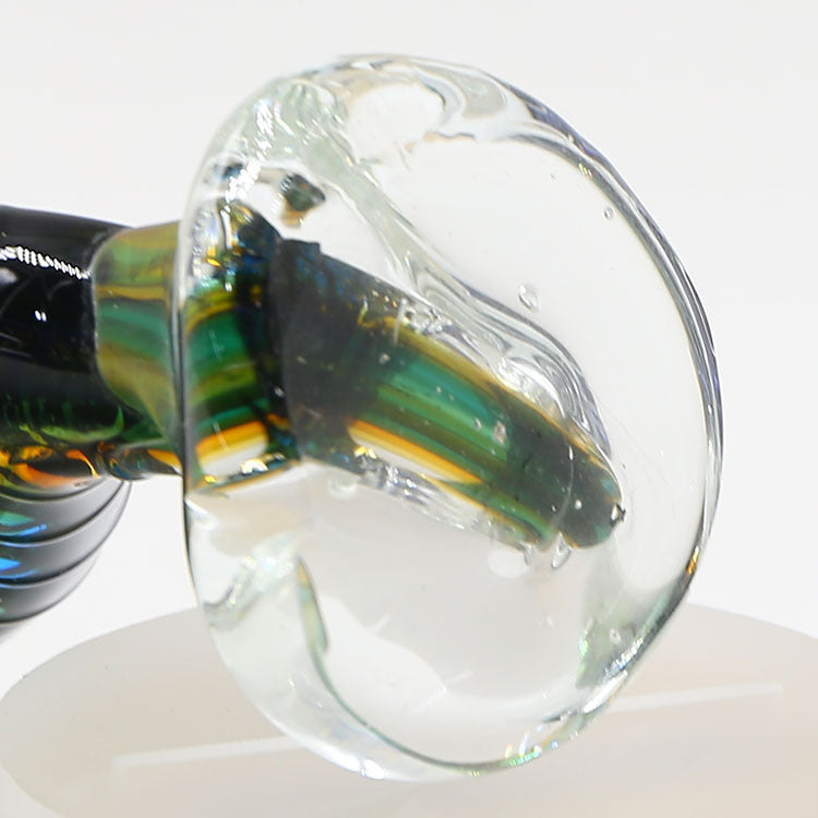 Glass Seahorse Ornament Wine Cabinet