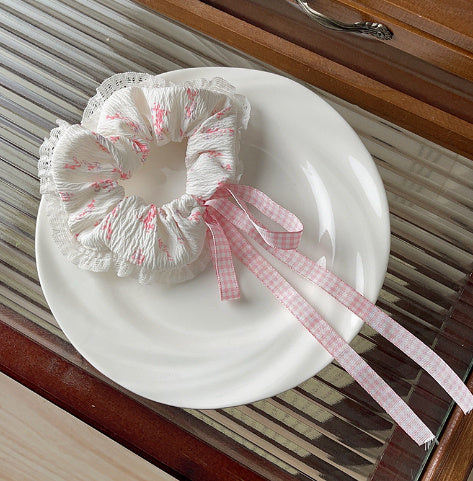 Lace Handmade French Hollow Cotton Personality Trendy Hair Ring