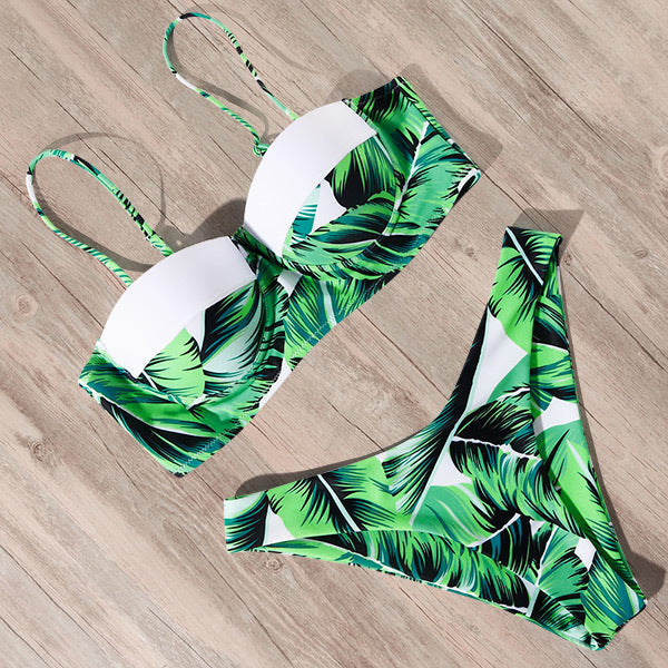 Split Bikini Sexy Steel Bracket Three-point Hot Spring Bathing Suit