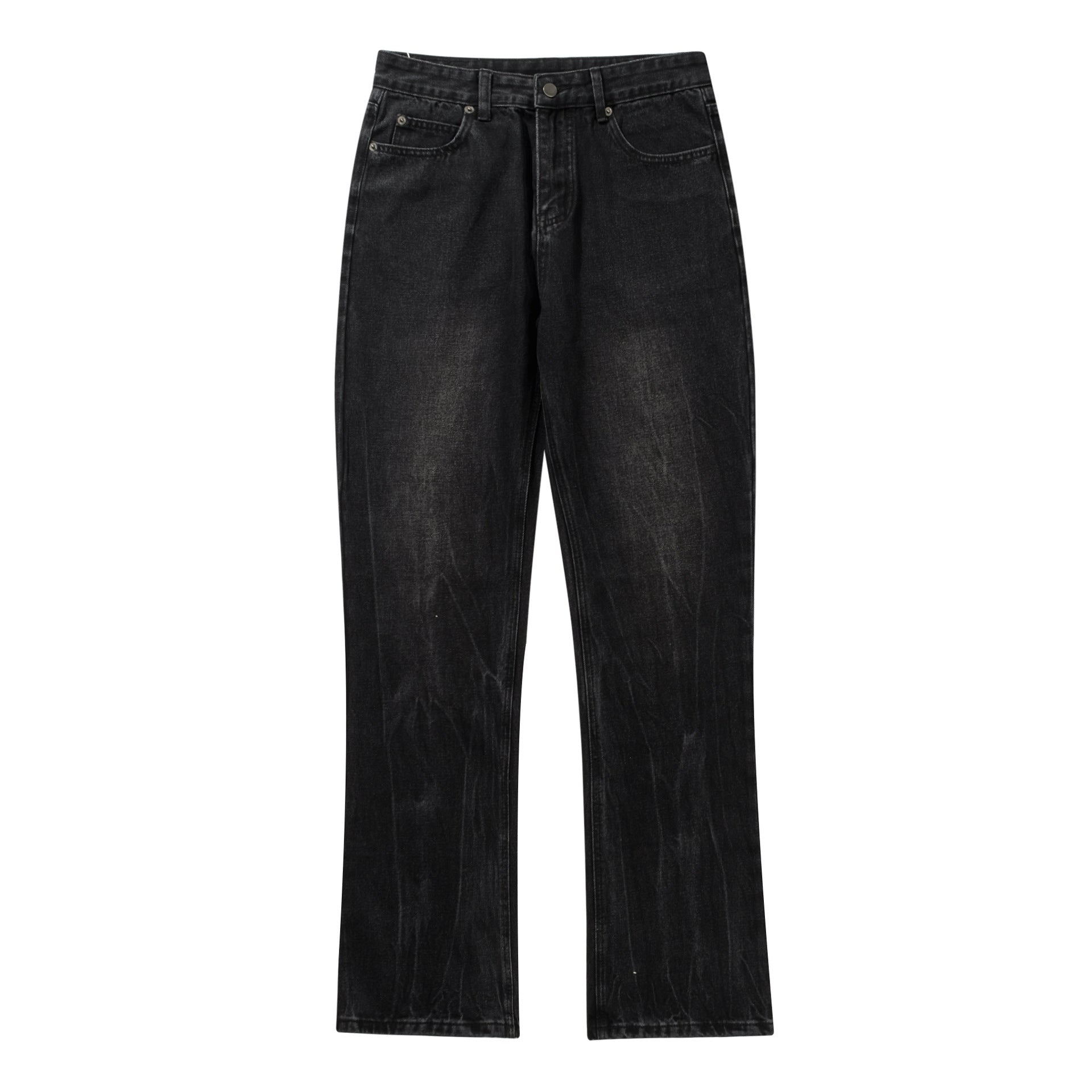Style Black Gray Lightning Wash Micro-cut Jeans