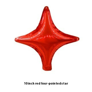 10-inch Small Size Four-angle Star Aluminum Film Balloon