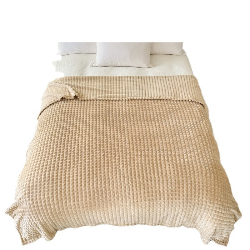 Flannel Plaid Blanket Soft Double Thick Warm Nap Blanket