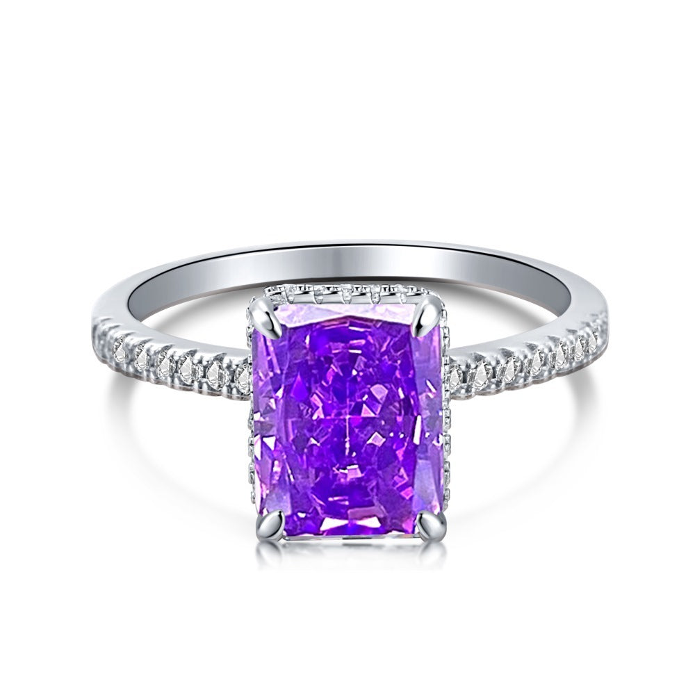 S925 Sterling Silver Ring Hand Set With High Carbon Diamonds