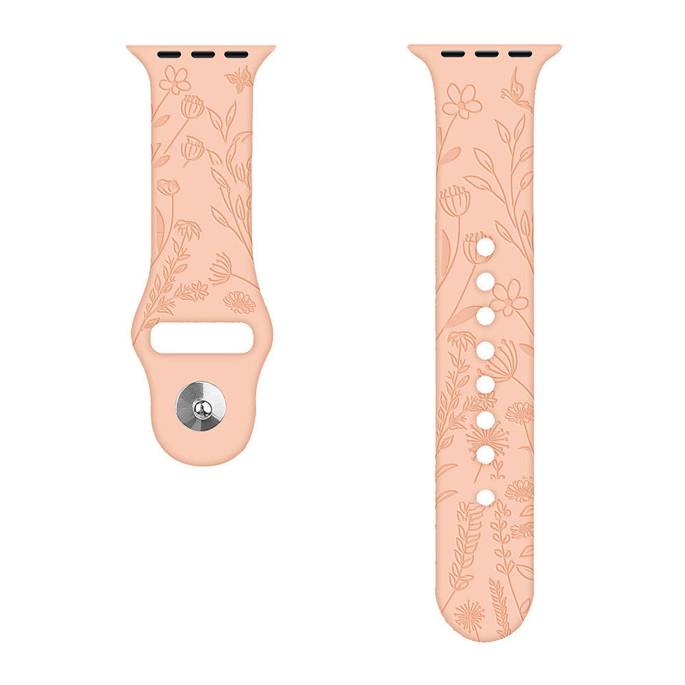 Laser Engraved Embossed Silicone Strap