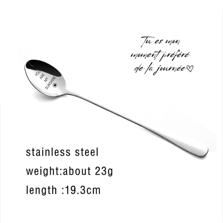 Stainless Steel Spoon You Are My Sunshine Couple Family Tableware