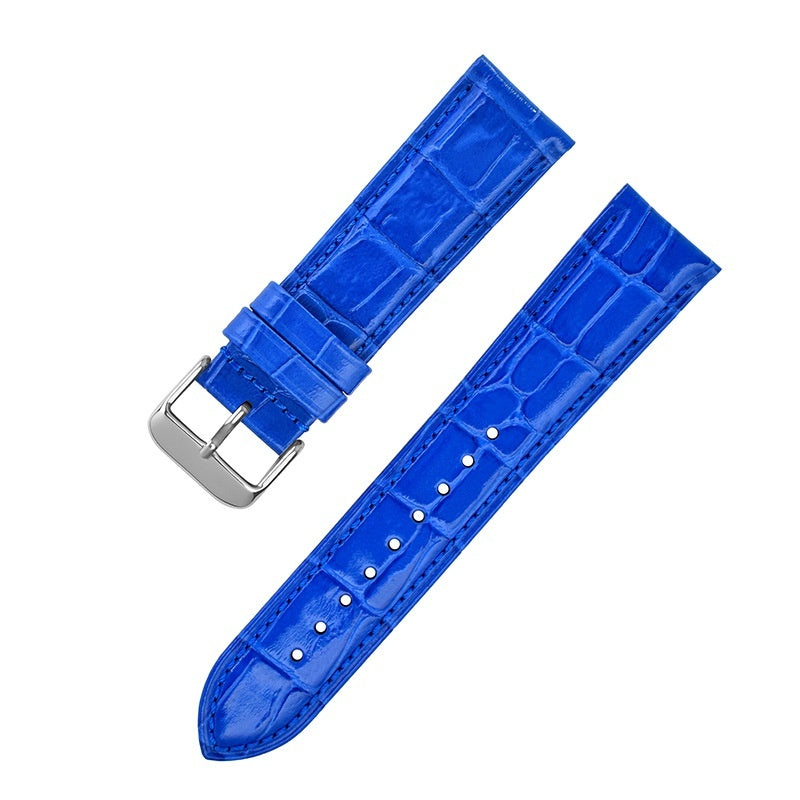 Pin Buckle Men's And Women's Fashion18mm Bamboo Pattern Leather Strap