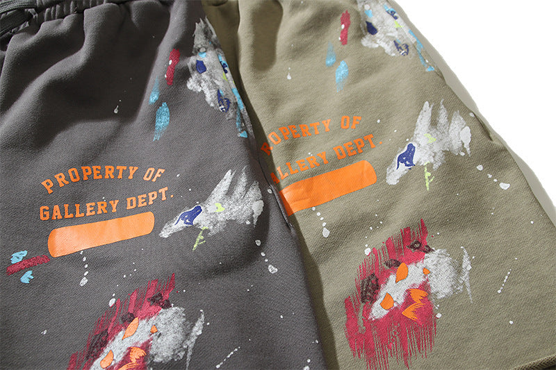 American High Street Retro Loose Casual Five-point Pants