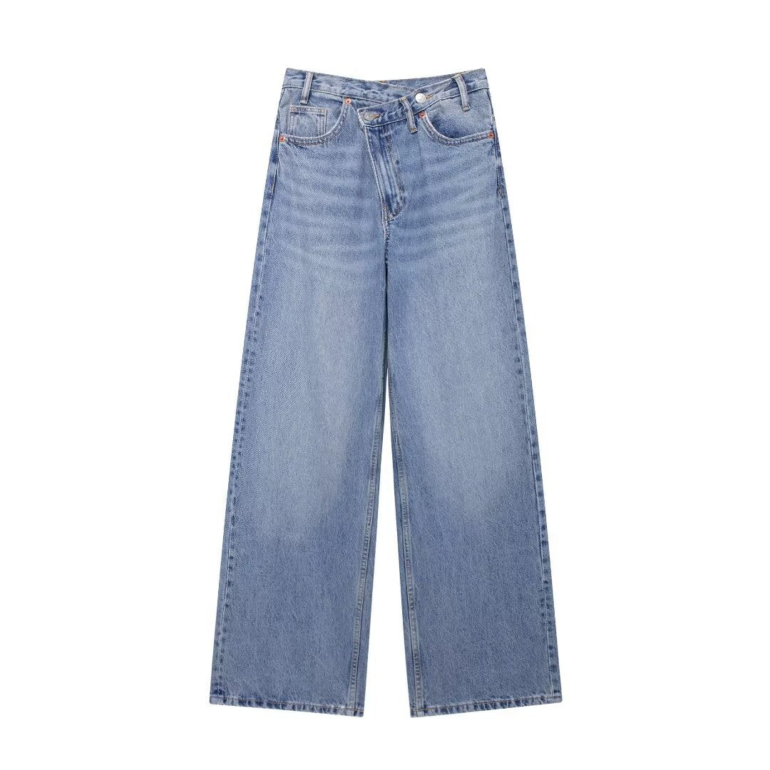 High Waist Wide Leg Jeans Daily Comfortable, Casual And Versatile