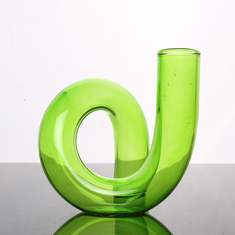 Irregular Creative Strange Shape Glass Vase Living Room Art Decoration