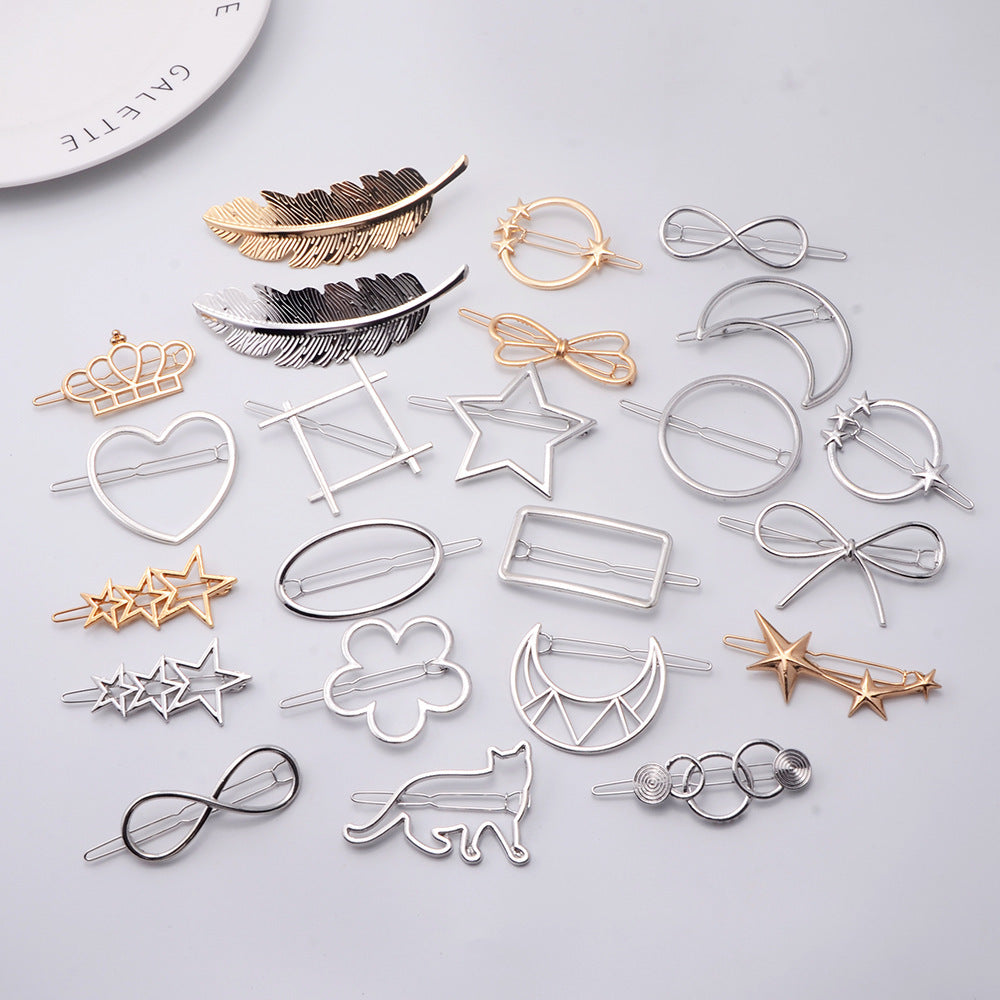 Cupid Heart-shaped Five-pointed Alloy Hair Accessories